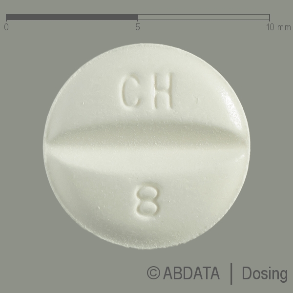 Produktabbildungen für CANDESARTAN AbZ comp. 8 mg/12,5 mg Tabletten in der Vorder-, Hinter- und Seitenansicht.