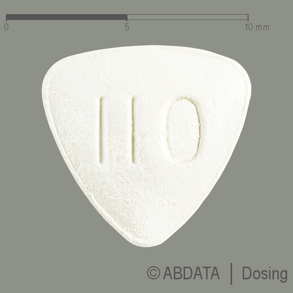 Produktabbildungen für ENTECAVIR Amarox 0,5 mg Filmtabletten in der Vorder-, Hinter- und Seitenansicht.