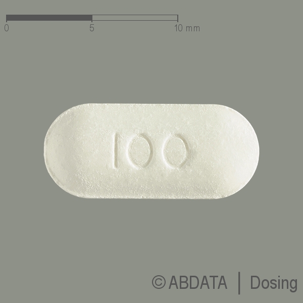 Produktabbildungen für MODAFINIL Aristo 100 mg Tabletten in der Vorder-, Hinter- und Seitenansicht.