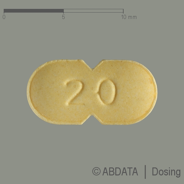 Produktabbildungen für PRAVASTATIN STADA 20 mg Filmtabletten in der Vorder-, Hinter- und Seitenansicht.