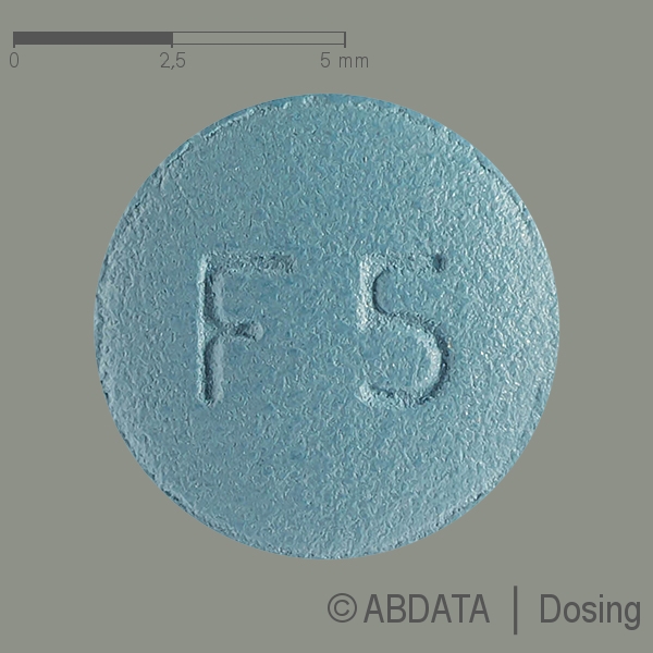 Produktabbildungen für FINASTERID-biomo 5 mg Filmtabletten in der Vorder-, Hinter- und Seitenansicht.