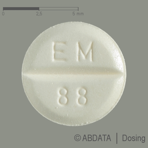 Produktabbildungen für EUTHYROX 88 Mikrogramm Tabletten in der Vorder-, Hinter- und Seitenansicht.