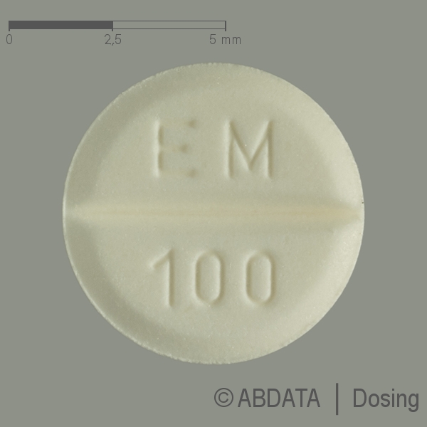 Produktabbildungen für EUTHYROX 100 Mikrogramm Tabletten in der Vorder-, Hinter- und Seitenansicht.
