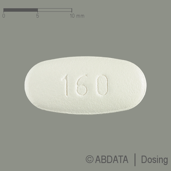 Produktabbildungen für FENOFIBRAT Heumann 160 mg Filmtabletten in der Vorder-, Hinter- und Seitenansicht.