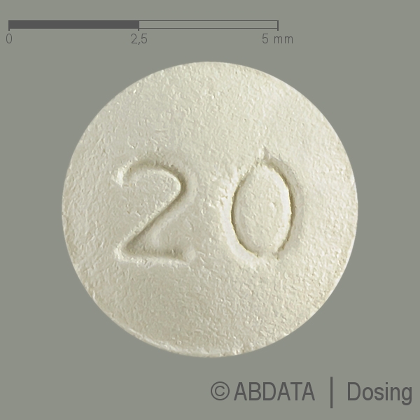 Produktabbildungen für DASATILEN 20 mg Filmtabletten in der Vorder-, Hinter- und Seitenansicht.