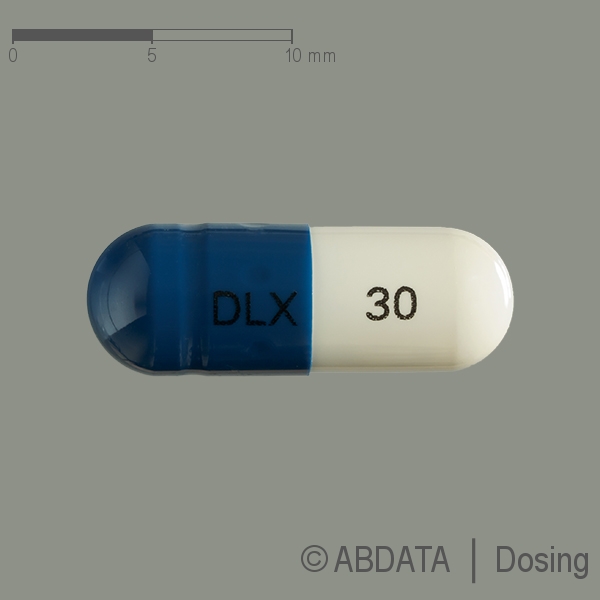Produktabbildungen für DULOXETIN Aurobindo 30 mg magensaftres.Hartkapseln in der Vorder-, Hinter- und Seitenansicht.