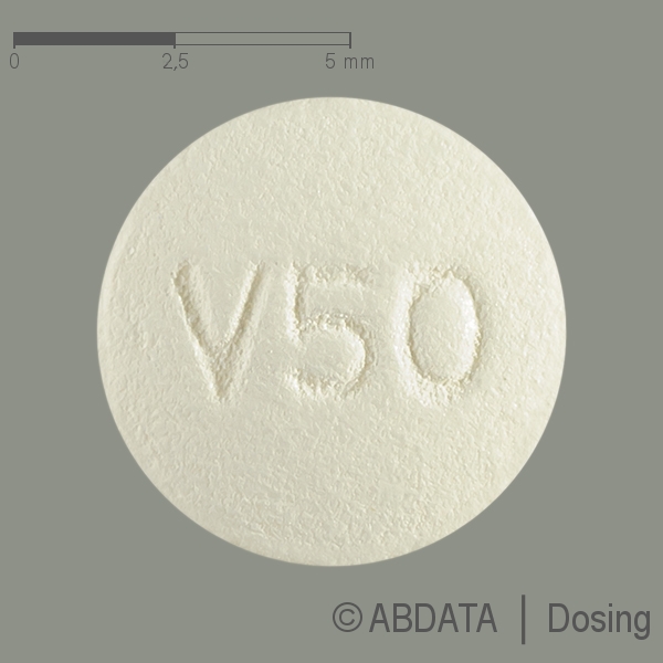 Produktabbildungen für VORICONAZOL Heumann 50 mg Filmtabletten in der Vorder-, Hinter- und Seitenansicht.
