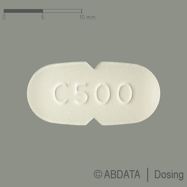 Produktabbildungen für CIPROFLOXACIN STADA 500 mg Filmtabletten in der Vorder-, Hinter- und Seitenansicht.