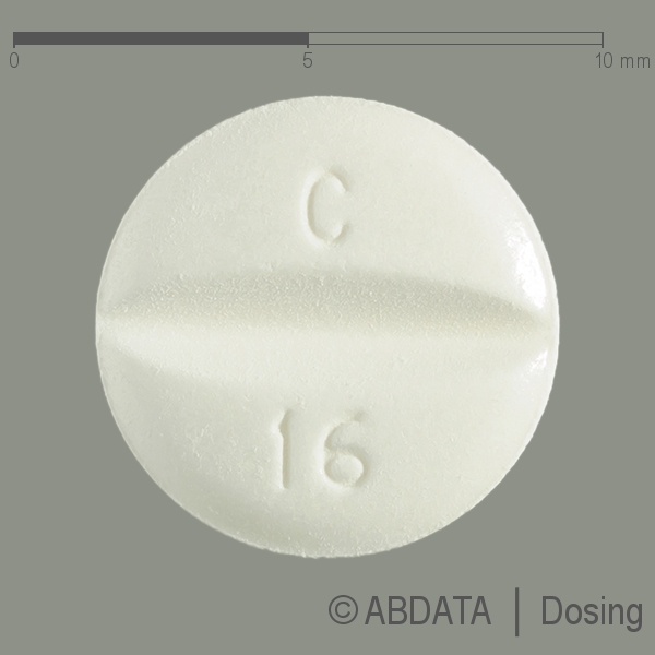 Produktabbildungen für CANDESARTANCILEXETIL-CT 16 mg Tabletten in der Vorder-, Hinter- und Seitenansicht.