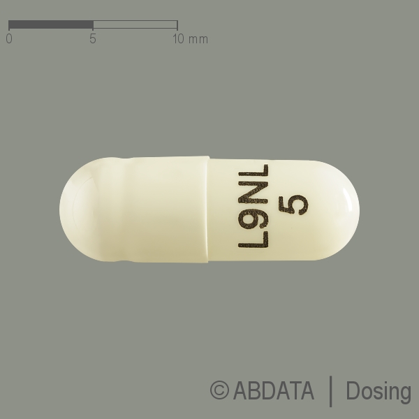 Produktabbildungen für LENALIDOMID Glenmark 5 mg Hartkapseln in der Vorder-, Hinter- und Seitenansicht.