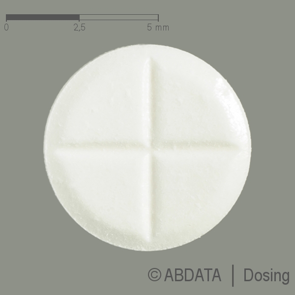 Produktabbildungen für DEACURA 2,5 mg Tabletten in der Vorder-, Hinter- und Seitenansicht.