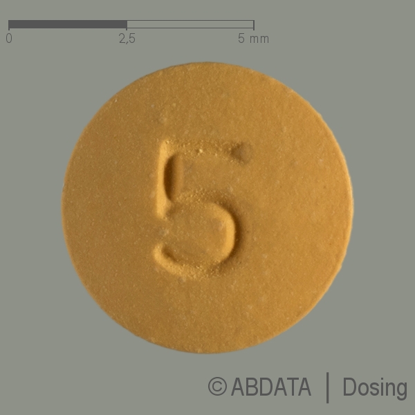 Produktabbildungen für LEVITRA 5 mg Filmtabletten in der Vorder-, Hinter- und Seitenansicht.