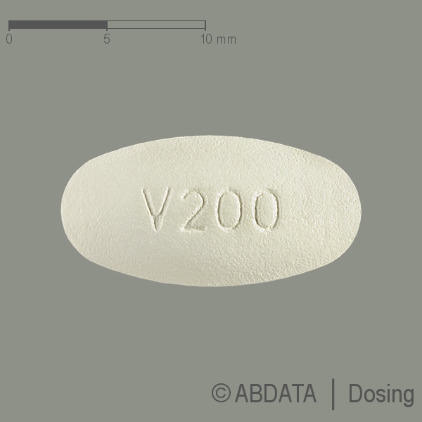 Produktabbildungen für VORICONAZOL Heumann 200 mg Filmtabletten Heunet in der Vorder-, Hinter- und Seitenansicht.