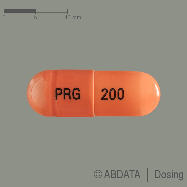 Produktabbildungen für PREGABALIN Micro Labs 200 mg Hartkapseln in der Vorder-, Hinter- und Seitenansicht.