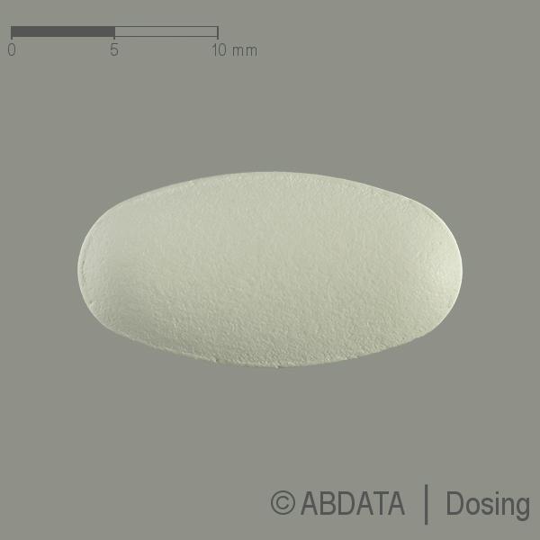 Produktabbildungen für GABAPENTIN AAA 800 mg Filmtabletten in der Vorder-, Hinter- und Seitenansicht.