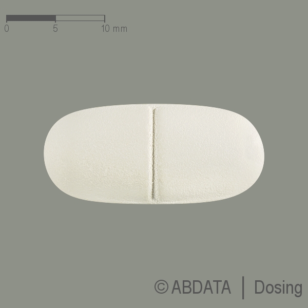Produktabbildungen für AMOCLAV 875 mg+125 mg Filmtabletten in der Vorder-, Hinter- und Seitenansicht.