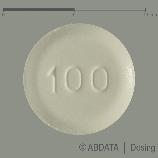 Produktabbildungen für CILOSTAZOL AL 100 mg Tabletten in der Vorder-, Hinter- und Seitenansicht.
