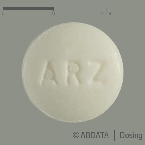 Produktabbildungen für ARIPIPRAZOL beta 5 mg Tabletten in der Vorder-, Hinter- und Seitenansicht.