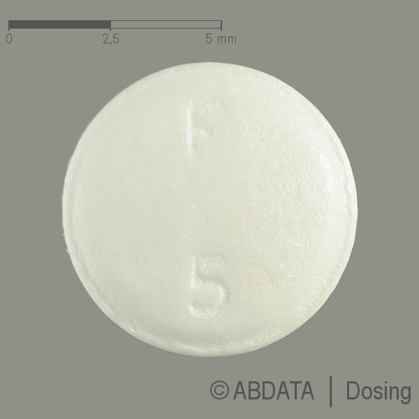 Produktabbildungen für FINASCAR 5 mg Filmtabletten in der Vorder-, Hinter- und Seitenansicht.
