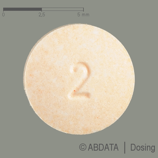 Produktabbildungen für DOXAGAMMA 2 mg Tabletten in der Vorder-, Hinter- und Seitenansicht.