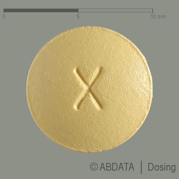 Produktabbildungen für DONEPEZIL-HCL Aurobindo 10 mg Filmtabletten in der Vorder-, Hinter- und Seitenansicht.