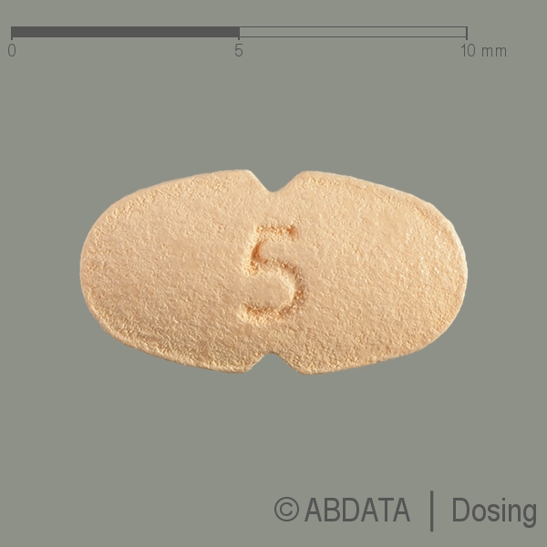 Produktabbildungen für IVABRADIN Aristo 5 mg Filmtabletten in der Vorder-, Hinter- und Seitenansicht.