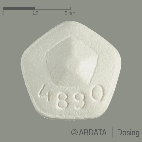 Produktabbildungen für ADARTREL 0,25 mg Filmtabletten in der Vorder-, Hinter- und Seitenansicht.