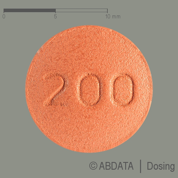 Produktabbildungen für SORAFENIB beta 200 mg Filmtabletten in der Vorder-, Hinter- und Seitenansicht.