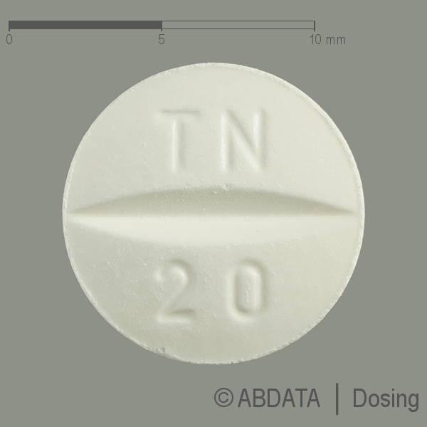 Produktabbildungen für TAMOXIFEN-ratiopharm 20 mg Tabletten in der Vorder-, Hinter- und Seitenansicht.