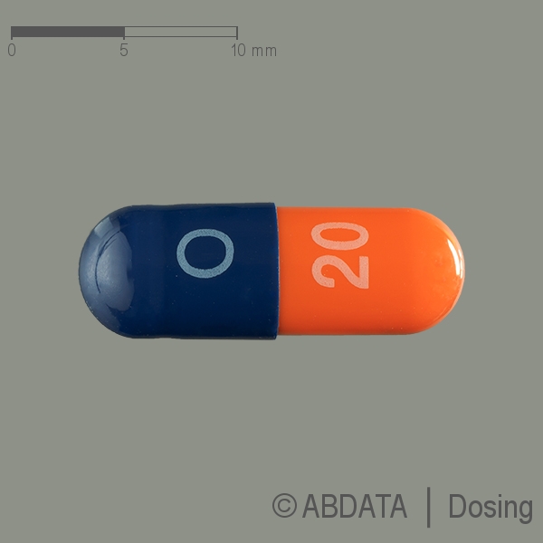Produktabbildungen für OMEPRAZOL Bluefish 20 mg magensaftres.Kapseln in der Vorder-, Hinter- und Seitenansicht.