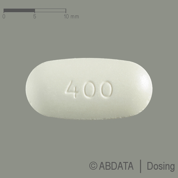 Produktabbildungen für QUETIAPIN AL 400 mg Retardtabletten in der Vorder-, Hinter- und Seitenansicht.