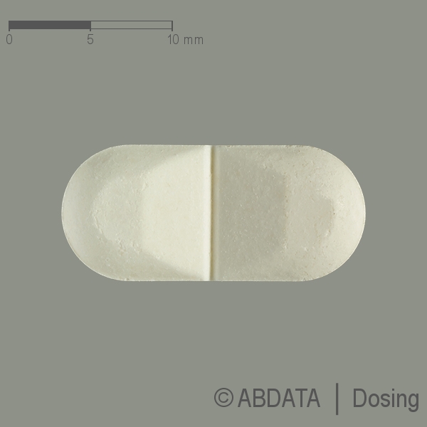 Produktabbildungen für METRONIDAZOL Aristo 400 mg Tabletten in der Vorder-, Hinter- und Seitenansicht.