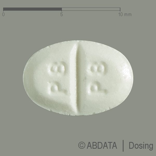 Produktabbildungen für PRAMIPEXOL TAD 0,35 mg Tabletten in der Vorder-, Hinter- und Seitenansicht.