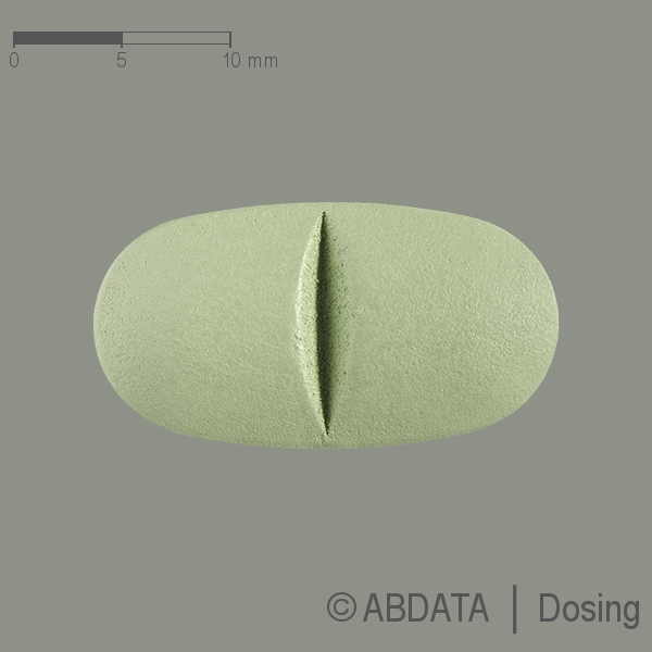 Produktabbildungen für LEVETIRACETAM AbZ 1500 mg Filmtabletten in der Vorder-, Hinter- und Seitenansicht.