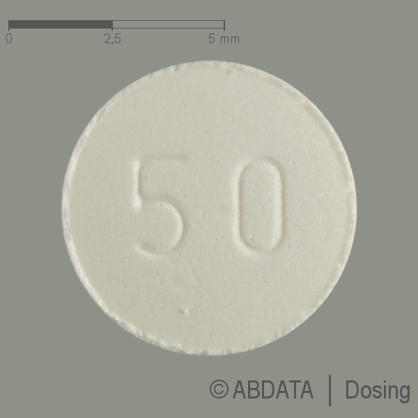 Produktabbildungen für L-THYROXIN Aristo 50 Mikrogramm Tabletten in der Vorder-, Hinter- und Seitenansicht.