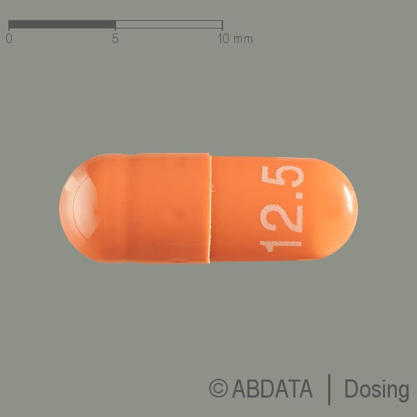 Produktabbildungen für SUNITINIB beta 12,5 mg Hartkapseln in der Vorder-, Hinter- und Seitenansicht.