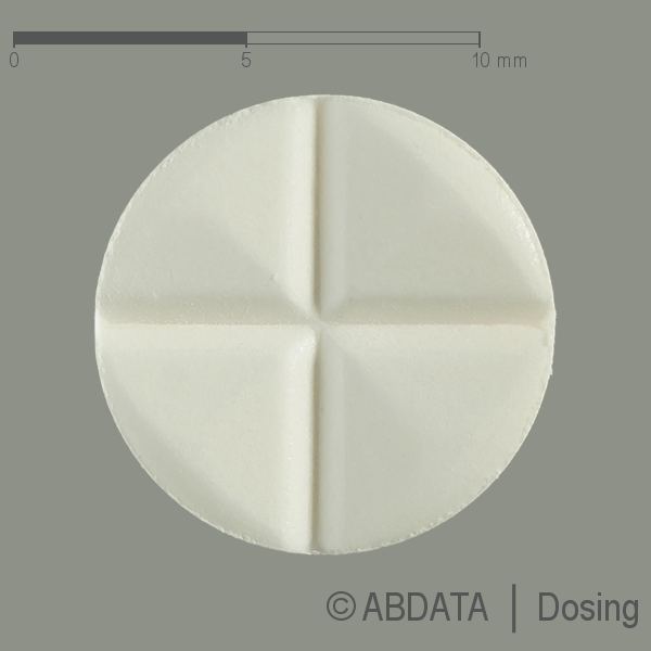 Produktabbildungen für CAPTOPRIL AbZ 50 mg Tabletten in der Vorder-, Hinter- und Seitenansicht.