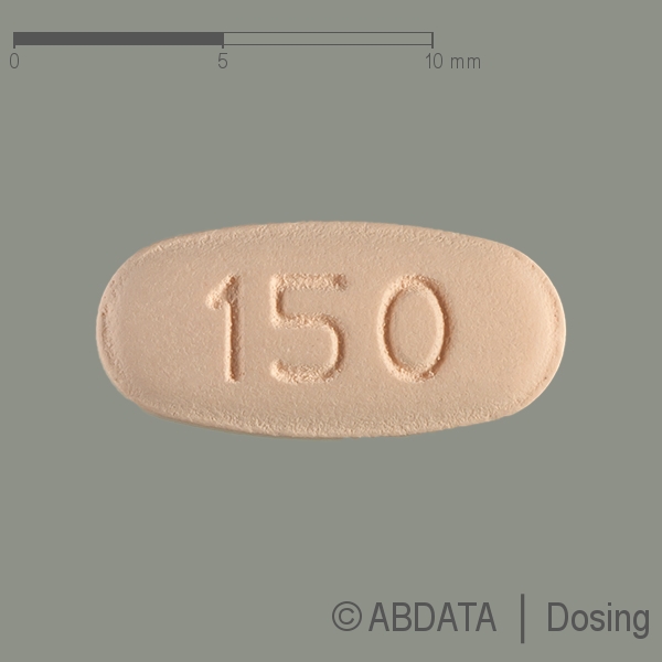 Produktabbildungen für CAPECITABIN AL 150 mg Filmtabletten in der Vorder-, Hinter- und Seitenansicht.