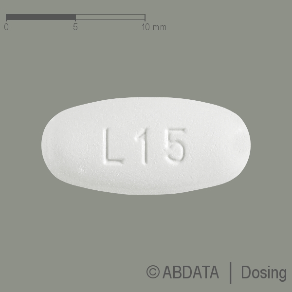 Produktabbildungen für JAKAVI 15 mg Tabletten in der Vorder-, Hinter- und Seitenansicht.