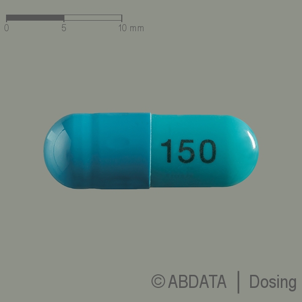 Produktabbildungen für ATAZANAVIR-ratiopharm 150 mg Hartkapseln in der Vorder-, Hinter- und Seitenansicht.