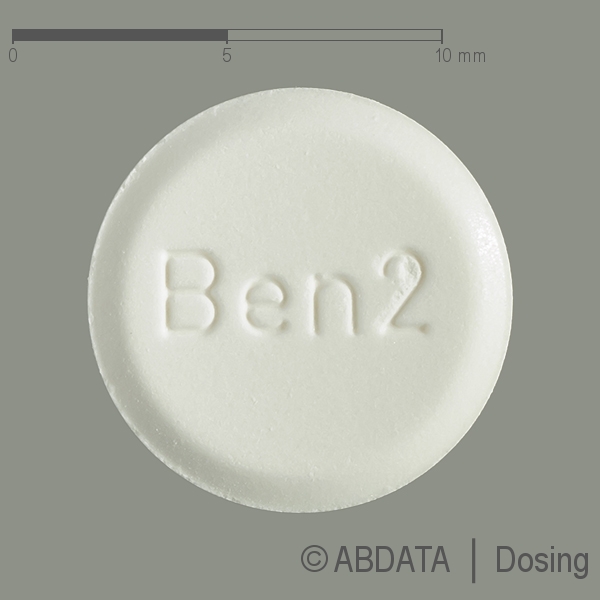 Produktabbildungen für BENPERIDOL-neuraxpharm 2 mg Tabletten in der Vorder-, Hinter- und Seitenansicht.