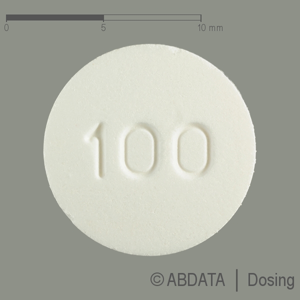 Produktabbildungen für SIRTURO 100 mg Tabletten in der Vorder-, Hinter- und Seitenansicht.