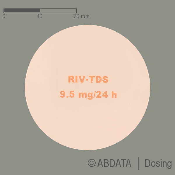 Produktabbildungen für RIVASTIGMIN Glenmark 9,5 mg/24 Std. transd.Pflast. in der Vorder-, Hinter- und Seitenansicht.