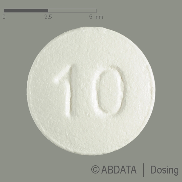 Produktabbildungen für ROSUVASTATIN Denk 10 mg Filmtabletten in der Vorder-, Hinter- und Seitenansicht.