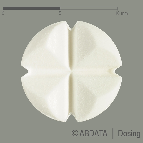 Produktabbildungen für HCT STADA 25 mg Tabletten in der Vorder-, Hinter- und Seitenansicht.