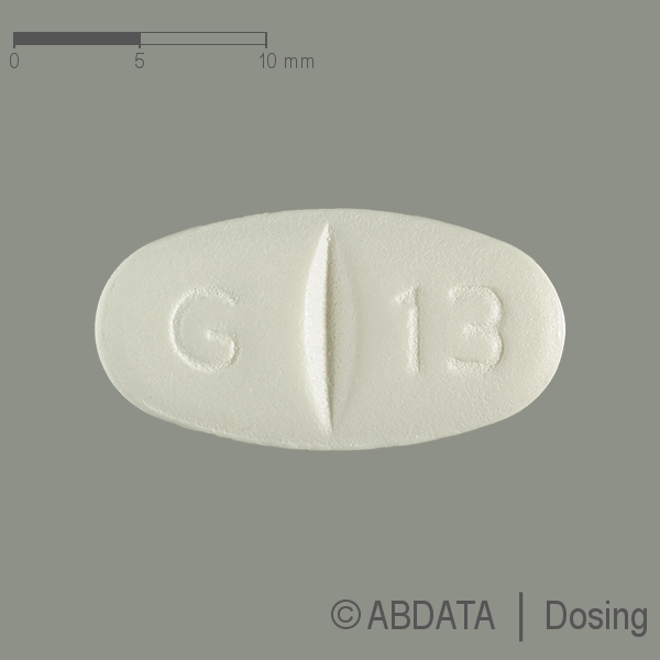 Produktabbildungen für GABAPENTIN Glenmark 800 mg Filmtabletten in der Vorder-, Hinter- und Seitenansicht.