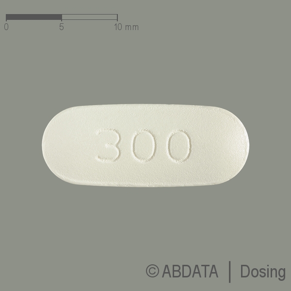 Produktabbildungen für QUETIAPIN Accord 300 mg Filmtabletten in der Vorder-, Hinter- und Seitenansicht.