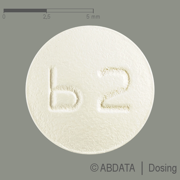 Produktabbildungen für BISOPROLOL Accord Healthcare 5 mg Filmtabletten in der Vorder-, Hinter- und Seitenansicht.