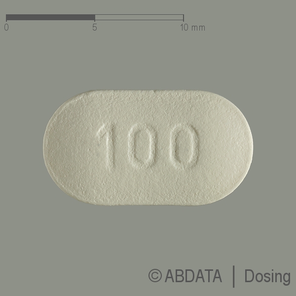 Produktabbildungen für SERTRALIN STADA 100 mg Filmtabletten in der Vorder-, Hinter- und Seitenansicht.