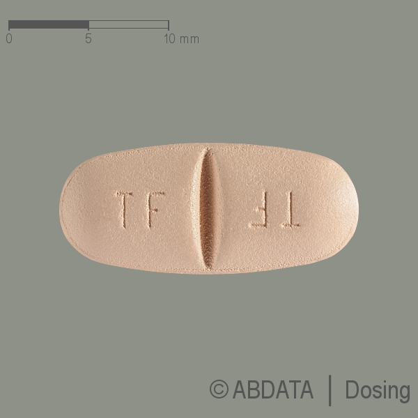 Produktabbildungen für OXCARBAZEPIN-1A Pharma 600 mg Filmtabletten in der Vorder-, Hinter- und Seitenansicht.